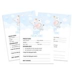Inkdotpot 50'li Paket, Erkek/Kız Bebek Partisi Partisi Koleksiyonu, Bebek Şovu Parti Oyunları Tahmin Kartları Aktiviteler, Süslemeler, Bebek Fil Temalı Parti Aksesuarları