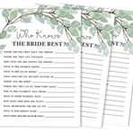 Inkdotpot 50'li Paket Greenery How Well Do You Know The Bride Gelin Partisi Bekarlığa Veda Partisi Oyunu En İyi Etkinlik Kartları