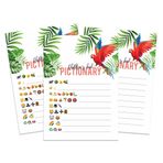 Inkdotpot 50'li Paket, Kız Bebek Partisi Koleksiyonu, Çocuk Kitapları Resimli Kitap Bebek Duş Partisi Oyunları, Aktiviteler, Dekorasyonlar, Tropikal Tatil ve Flamingo Parti Malzemeleri