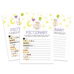Inkdotpot 50'li Paket, Kız Erkek Bebek Partisi Koleksiyonu, Resimli Kitap Bebek Duş Partisi Oyunları, Aktiviteler, Dekorasyonlar, Zürafa Teması Parti Malzemeleri