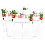 Inkdotpot 50'li Paket, Kızlar için Bebek Partisi Koleksiyonu, Çocuklar için Abc Oyunları, Bebek Shower, Aktiviteler, Tropikal Temalı Partiler ve Flamingolar için Eğlenceli Parti Oyunları