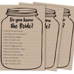 Inkdotpot 50'li Paket Rustik Kraft Mason Kavanoz How Well Do You Know The Bride Gelin Partisi Bekarlığa Veda Partisi Oyunu Who Know The Bride En İyi Aktivite Kartları