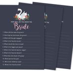 Inkdotpot 50'li Paket Swan How Well Do You Know The Bride Gelin Partisi Bekarlığa Veda Partisi Oyunu En İyi Etkinlik Kartları