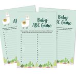 Inkdotpot Baby Shower Oyun Seti 50 Bebek Alfabesi ABC Oyunu Lama Cinsiyet Nötr Parti Malzemeleri