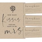 Inkdotpot Bej Rustik Kraft Kağıdı How Many Kisses for The Soon to Be Mrs Bridal Duş Oyunu 1 İşaret + 30 Kart