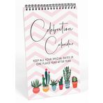 Inkdotpot Cactus Perpetual Calendar, Hatırlanması Gereken Önemli Tarihler- 6x9 Özel Günler için Aylık ve Günlük Duvara Asılan Günlük- Doğum Günleri- Yıldönümleri Kitabı Doğum Günü Hediyesi Planlayıcı Organizatör-7Z
