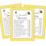 Inkdotpot Honey Or Daddy Who Said it Oyun Bal Arısı Cinsiyet Nötr 50'li Set Eğlenceli Bebek Partisi Oyun Parti Malzemeleri