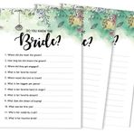 Inkdotpot How Well Do You Know The Bride Gelin Partisi Bekarlığa Veda Partisi Oyun Aktivite Kartları 50'li Paket Yeşil Çiçekli Gelin En İyi Bilen Gelini Kim Biliyor