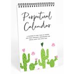 Inkdotpot Kaktüs Sürekli Takvim, Hatırlanması Gereken Önemli Tarihler- 6x9 Özel Günler için Aylık ve Günlük Duvara Asılan Günlük- Doğum Günleri- Yıldönümleri Kitabı Doğum Günü Hediye Planlayıcısı