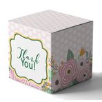 Inkdotpot Küçük Kağıt Kutusu - Bebek Duş için Mini Favor Kutusu 5x5x5 cm Kağıt Hediye Kutuları, Parti Hediyeleri için Şeker Kağıt Kutusu, Bebek Duş Çiçek Çelenk, Kız Teması - 20'li Paket