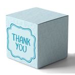 Inkdotpot Küçük Kağıt Kutusu - Bebek Duş için Mini Favor Kutusu 5x5x5 cm Kağıt Hediye Kutuları, Parti Hediyeleri için Şeker Kağıt Kutusu, Bebek Duş Mavi Bebek Karyolası, Erkek Teması - 20'li Paket