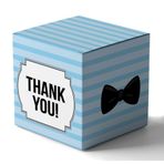 Inkdotpot Küçük Kağıt Kutusu - Bebek Duş için Mini Favor Kutusu 5x5x5 cm Kağıt Hediye Kutuları, Parti Hediyeleri için Şeker Kağıt Kutusu, Bebek Duşu, Küçük Adam, Erkek Teması - 20'li Paket