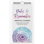 INKDOTPOT Mandala Rustik Kalıcı Takvim Doğum Günü Duvara Asılan Yıldönümü Özel Etkinlik Hatırlatma Takvim Kitap Günlük Sabit Duvara Asılan Doğum Günü Hediye Kartı Planlayıcısı Düzenleyici