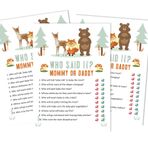 Inkdotpot Mommy Or Daddy Who Said it Oyun Cinsiyet Nötr Orman Hayvanları 50'li Set Eğlenceli Bebek Partisi Oyun Parti Malzemeleri