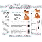 Inkdotpot Mommy Or Daddy Who Said it Oyun Orman Hayvanları 50'li Set Eğlenceli Bebek Partisi Oyun Parti Malzemesi