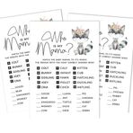 Inkdotpot My Mommy Name Aktivite Kartları Çiçekli Rakun Bebek Duşu 50 Yaprak Annem Cinsiyet Nötr Bebek Partisi Oyunu