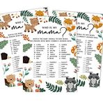 Inkdotpot My Mommy Name Aktivite Kartları Çiçekli ve Hayvanlar Bebek Partisi 50 Yaprak Annem Cinsiyet Nötr Bebek Partisi Oyunu