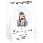 Inkdotpot Namaste Sürekli Takvim, Hatırlanması Gereken Önemli Tarihler- 6x9 Özel Günler için Aylık ve Günlük Duvara Asılan Günlük- Doğum Günleri- Yıldönümleri Kitabı Doğum Günü Hediyesi Planlayıcı Organizatör-RF