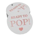 Inkdotpot Pop Bebek Duş Şişesi Etiketi Gerçek Gül Altın Folyo Favor Asmak Etiketler 50'li Paket