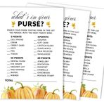 Inkdotpot Pumpkin Fall in Love Düğün Duş Bekarlığa Veda Partisi Toplu Aktivite Oyun Kartları Cüzdanınızda Neler Gelinlik Partisi Oyunu 50'li Paket