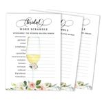 Inkdotpot Scramble Bridal Shower Oyun Kartları Çiçekli Brunch ve Kabarcıklı Parti Düğün Malzemeleri 50'li Paket Düğün Sözcüğü