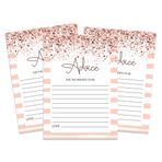 Inkdotpot Tavsiye Kartları Baby Shower - Eğlenceli Parti Oyunları Etkinlikleri, Parti Koleksiyonu Konfeti Temalı Kız, Erkek Bebek Yeni Anne ve Baba İçin Tavsiye Kartları - 50'li Paket