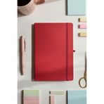 inkglo Kırmızı Çizgili Defter Sert Kapaklı Tarihsiz Ajanda Not Defteri 13x21cm