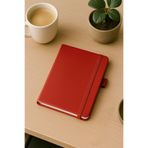 inkglo Kırmızı Mini Cep Boy Termo Deri Sert Kapaklı Not Defteri Lastikli Taşınabilir Defter Planlayıcı