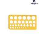 inkspire Daire Şablonu Büyük 1 Adet 25 Cm Daireli Cetvel Teknik Çizim Çember Şablon Delikli Cetvel 1-36 mm