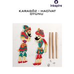 inkspire Geleneksel Hacivat Karagöz Gölge Oyunu Oynar Eklemli Karagöz Hacıvat Karton Kukla Oyun Sahnesi Seti