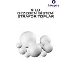 inkspire Güneş Sistemi Maketi İçin 9 Lu Boyanabilir Strafor Top Seti Gezegenler Modeli Sıtrafor Köpük Küre