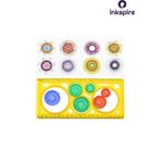 inkspire Motif Şablonu 1 Paket 20 Cm Motif Çıkarma Şablonu Teknik Çizim Şekil Çıkarma Cetveli Çizim Şablonu