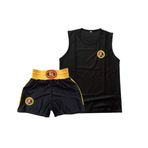 Inlefen Çocuk Sanda Kıyafeti, Erkek ve Kız Çocuğu, Yetişkin Boks Seti, Boks Şortu, Muay Thai Kıyafeti, Dövüş Sporları Antrenmanı, Giyim, Spor Siyah 120