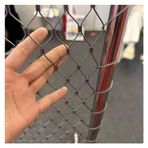 inless Çelik Halat Ağı, 304 Paslanmaz Çelik Halat Ağı, Kanatlı Yetiştirme Ağı Korkuluklar için Güvenlik Ağı, 3 cm/1,5 mm Yüksek İrtifa Düşme Koruma Ağları (0,6x9 m)