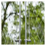 Inless Çelik Halat Ağı, Balkon için Güvenlik Ağı 304 Paslanmaz Çelik Halat Ağı, 8 cm/1,5 mm Esnek Kablo Korkuluk Örgüsü, Gerilebilir Korkuluk Dolgu Mesh (1,2 x 12 m)