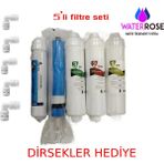 Inline Kapalı Kasa Cihazlara ve Ihlas Aura Cebilon Silver Platinum Uyumlu 5'li Arıtma Filtre Seti - Beyaz