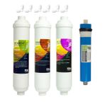 Inline Kapalı Kasa Su Arıtma Cihazı Jammy Jf Membranlı 4lü Filtre Seti 12 Inch