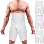 Inner Vision Erkek Vücut Şekillendirici Boxer Korse Bel, Kalça ve Basen Destekli Günlük ve Spor İçin Rahat Tasarım (as3, numeric, 3x_l, Beyaz, S-M)