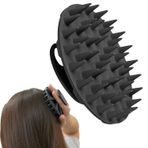 INNERNEED Saç Derisi Bakımı Masaj Şampuanı Fırçası, Islak ve Kuru Manuel Kafa Scrubber Saç Yıkama, Yumuşak Silikon Kıllar, Saç Büyümesi için, Kepek Giderme, Tüm Saç Tipleri için Rahat (Siyah)