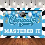 INNORU Mastered It Backdrop Banner, Tebrikler Usta Fotoğrafçılık Arka Plan Posteri Dayanıklı Kumaş Tebrikler Grad 2024 Sonunda Bitti Afiş Mezuniyet Partisi Süslemeleri Photo Booth Sahne 6x4ft
