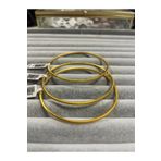 Innuendo 925 Ayar Gümüş Üzeri 22 Ayar Altın Kaplama Düz Ajda Model Oluklu Ajda Kadın Bilezik