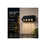 İnoled SOLAR Duvar Aplik güneş enerjisi ile çalışır IP65 SU GEÇİRMEZ 12W 90 Lm Işık Gücü Uzun Pil Ömrü 10-12 saat çalışma süresi 6500K/4000K/3000K