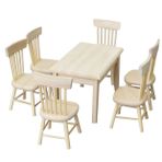 INOOMP 1 Set Mini Mobilya Bebek Evi Aksesuarları Bebek Evi Mobilyaları Bebek Evi Mobilyaları Minyatür Masa Mini Sandalyeler Minik Mobilya Minyatür Mobilya Minyatür Sandalyeler Mini Masa