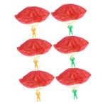INOOMP 6 Adet Fırlatma Paraşütü Oyuncak Mini Asker Paraşütü Mini Paraşüt Çocuk Plastik Şişme Ufo