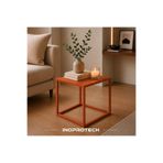 İnoprotech Modern Dekoratif Kare Metal Sehpa - Tekli Yan Sehpa 40*40*40 CM
