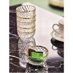 İnova Home Decor Gold Detaylı Nokta Desen Cam Mini Çerezlik-Sosluk Takımı 6'lı