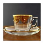 İnova Home Espresso Boy Gold Renk Altı Kişilik Fincan Takımı