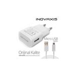 Inovaxis Huawei Ascend P7 Beyaz 2A INV-700 Micro Usb Data Kablosu Şarj Cihazı