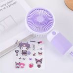 Inovaxis Stickler Taşınabilir Mini Fan, Şarjlı Mini Vantilatör - Mor