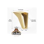 İnox 15 cm Gold Koltuk Baza Dolap Tv Ünitesi Yatak Odası Konsol Ayağı 4 Adt Gönderim ayak.kral.15